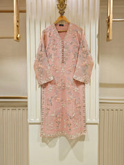 2 Piece - Pure Chiffon Embroidered Suit S111350