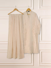 3 Piece- Pure Cotton Net Embroidered Suit S111228