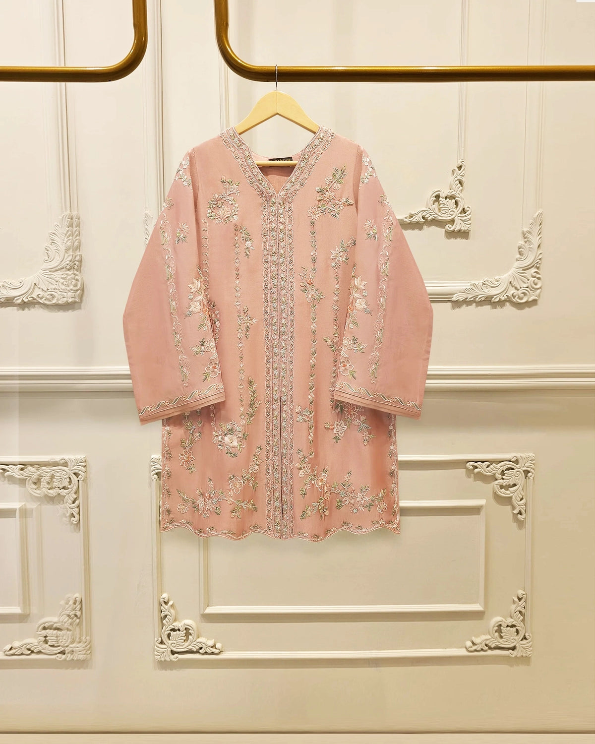 2 Piece- Pure Sheesha Silk Embroidered Suit S115260