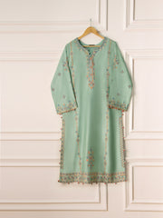 2 Piece- Pure Silk Net Embroidered Suit S110848