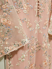 2 Piece - Pure Chiffon Embroidered Suit S111350