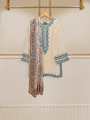 3 Piece - Embroidered Cambric Suit S110423