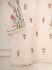 2 Piece - Pure Cotton Net Embroidered Suit S111515