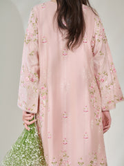 2 Piece- Pure Silk Net Embroidered Suit S110369