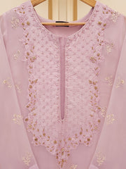 3 Piece - Embroidered Chiffon Suit S109611