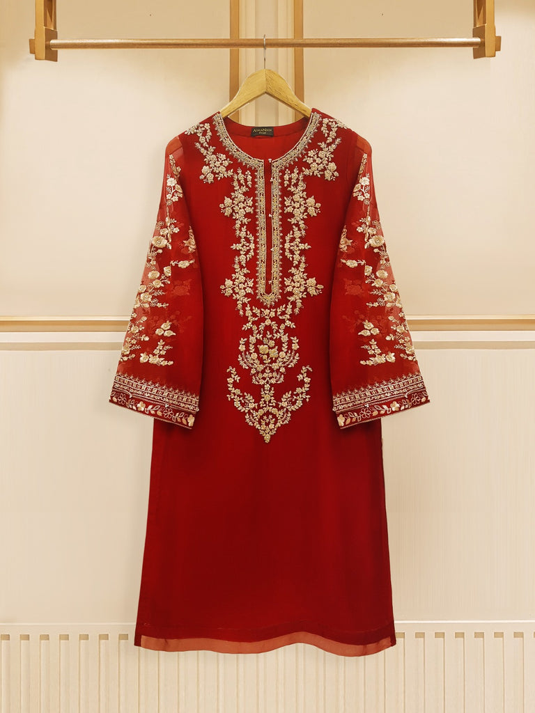 3 Piece - Embroidered Chiffon Suit S108524