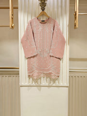 2 Piece - Pure Organza Embroidered Suit S111366