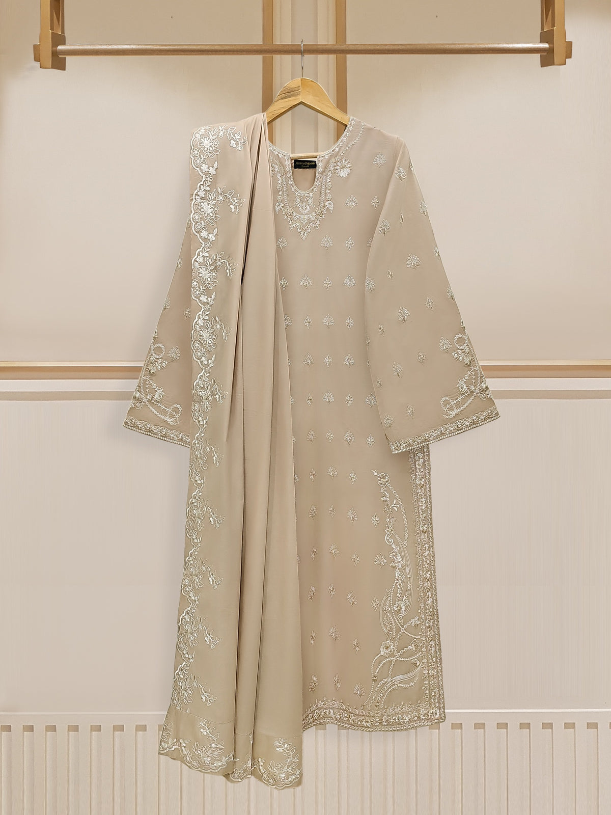 3 Piece - Embroidered Cambric Suit S109762