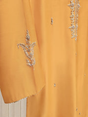 3 Piece- Pure Silk Net Embroidered Suit S109938