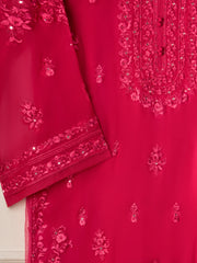 2 Piece - Pure Chiffon Embroidered Suit S110976