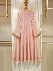 3 Piece- Pure Organza Embroidered Suit S111370