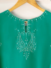 2 Piece - Pure Embroidered  Raw Silk Suit S111137