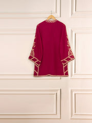 3 Piece - Pure Cotton Net Embroidered Suit S111506