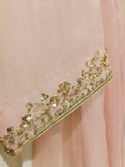 3 Piece- Pure Organza Embroidered Suit S111370