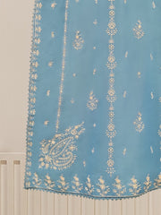 3 Piece - Pure Raw Silk Embroidered Suit S109637