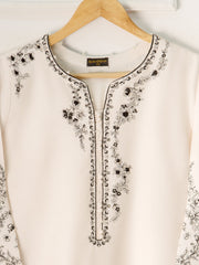 2 Piece- Pure Silk Net Embroidered Suit S111231