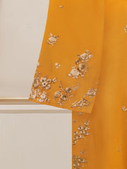 3 Piece - Pure Cotton Net Embroidered Suit S109935