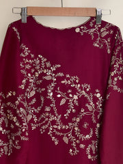 Embroidered Kora Cotton Shirt Look 136