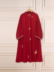 3 Piece - Pure Cotton Net Embroidered Suit S111325