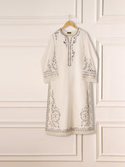 2 Piece- Pure Silk Net Embroidered Suit S111231
