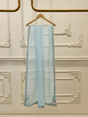 3 Piece - Pure Organza Embroidered Suit S111618
