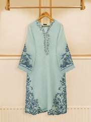 3 Piece - Pure Organza Embroidered Suit S109311