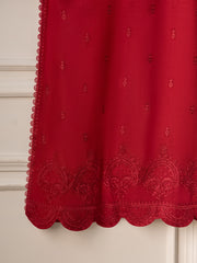 3 Piece- Pure Cotton Net Embroidered Suit S110884