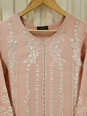 2 Piece - Pure Organza Embroidered Suit S111366