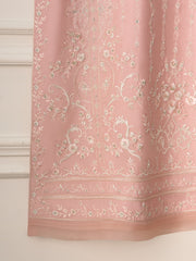3 Piece- Pure Silk Net Embroidered Suit S111203