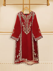 3 Piece - Pure Organza Embroidered Suit S109486