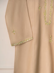 3 Piece - Pure Cotton Net Embroidered Suit S110683