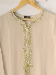 3 Piece - Pure Cotton Net Embroidered Suit S111251