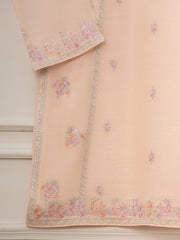 3 Piece - Pure Cotton Net Embroidered Suit S111304