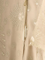 3 Piece - Pure Cotton Net Embroidered Suit S111292