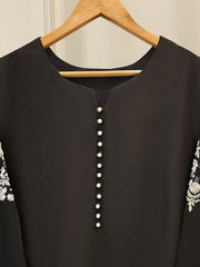2 Piece- Pure Silk Net Embroidered Suit S111900
