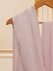 3 Piece - Pure Cotton Net Embroidered Suit S109564
