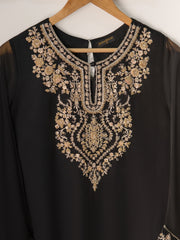 2 Piece - Pure Chiffon Embroidered Suit S110702