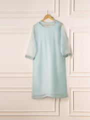 3 Piece - Pure Organza Embroidered Suit S110714