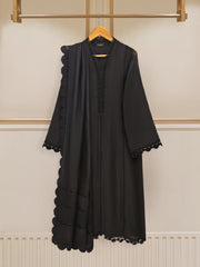 3 Piece - Pure Cotton Net Embroidered Suit S109613
