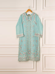 2 Piece - Pure Chiffon Embroidered Suit S110940