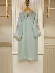 2 Piece - Pure Chiffon Embroidered Suit S111342
