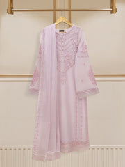 3 Piece - Embroidered Chiffon Suit S109844