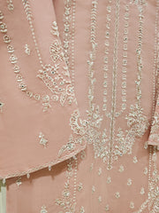 2 Piece - Pure Organza Embroidered Suit S111366