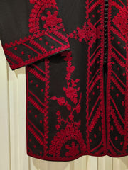 2 Piece - Pure Cotton Net Embroidered Suit S111434