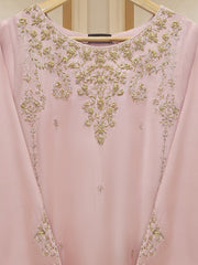 2 Piece- Pure Silk Net Embroidered Suit S110262