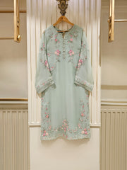 2 Piece - Pure Chiffon Embroidered Suit S111342