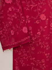 2 Piece - Pure Chiffon Embroidered Suit S111291