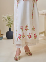 2 Piece - Pure Cotton Net Embroidered Suit S110160