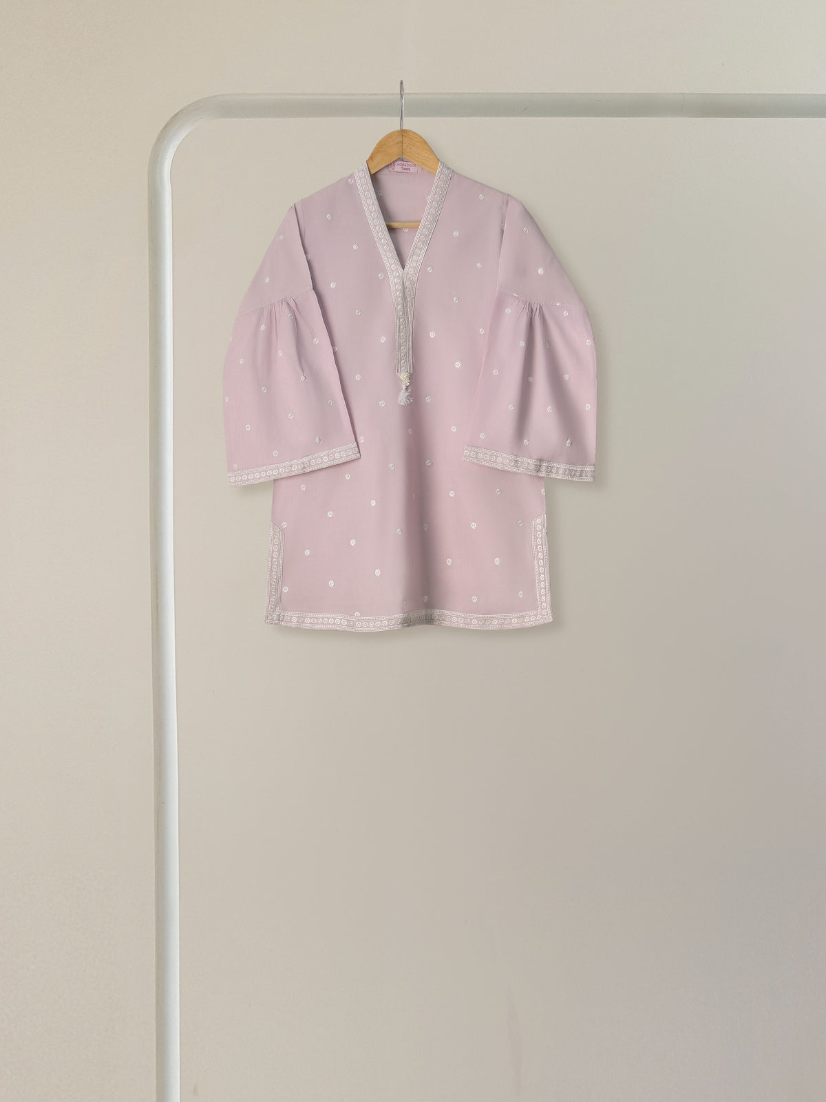 (Kids) 2 Piece - Embroidered Cambric Suit KD-011