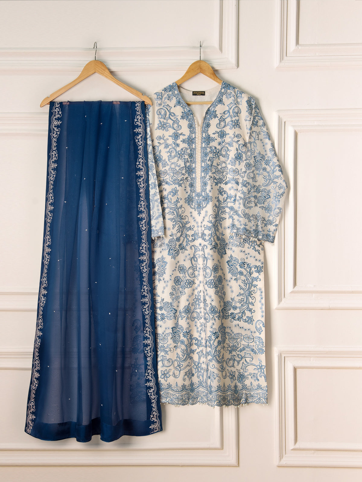 3 Piece- Pure Khaddi Silk Embroidered Suit S111049